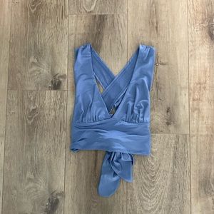 Urban Outfitters Periwinkle Cropped Tie Top